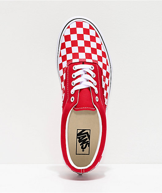 racing red checkered vans