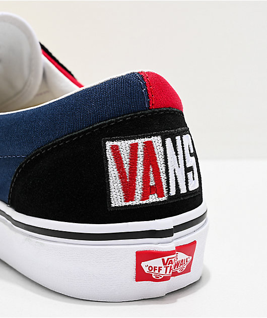 red white blue yellow vans