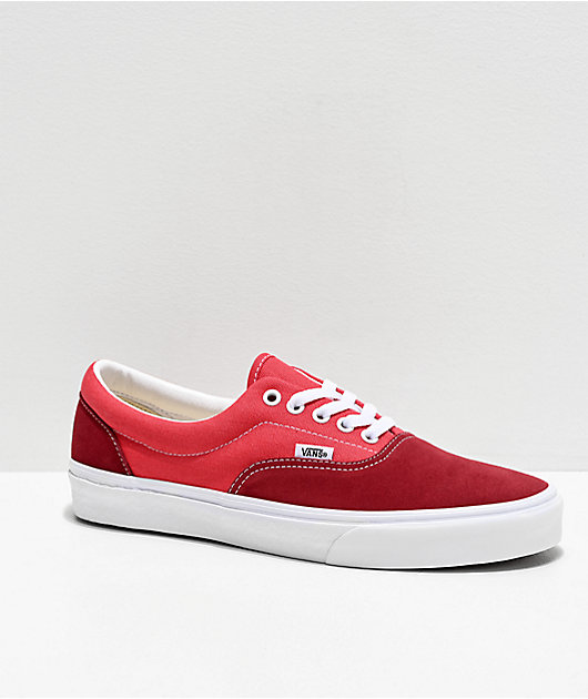 Vans Era Retro Biking Red, Poinsettia & White Skate Shoes