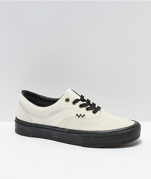 Vans Era Skate Marshmallow Black Skate Shoes Zumiez