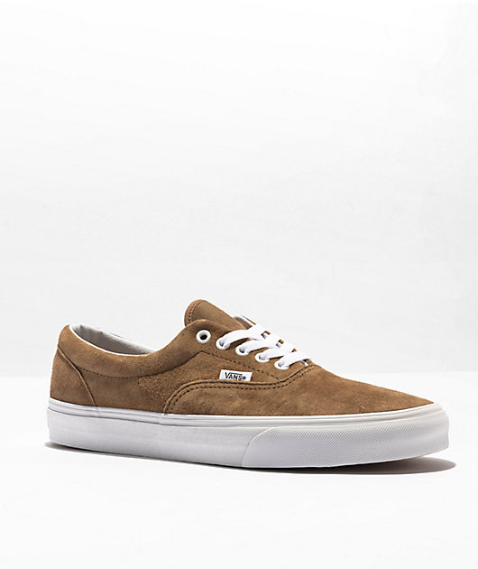 Brown suede vans slip on best sale