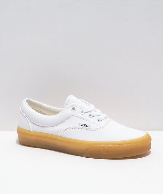 Vans Era White \u0026 Gum Skate Shoes | Zumiez