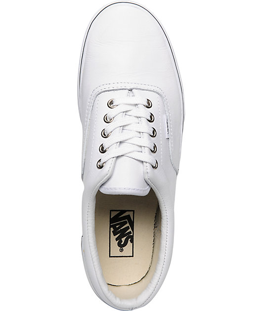 vans era white leather