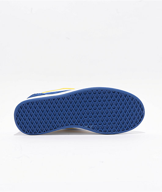 Vans Estazzo White, Blue & Yellow Skate Shoes | Zumiez