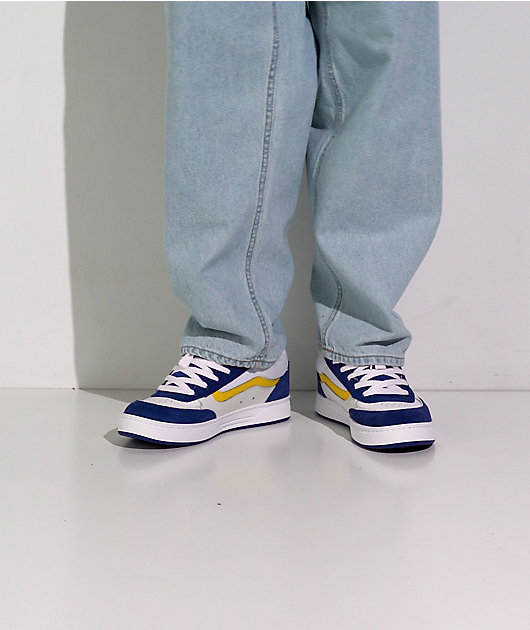 Vans - Sk8-Mid Shoes | True White Moonlight Blue (Leather