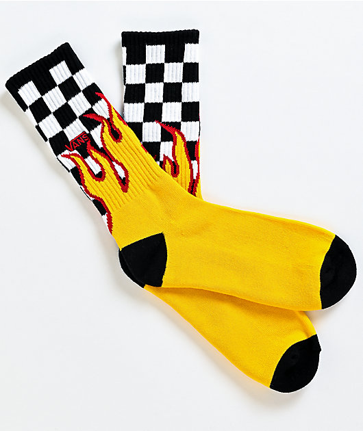 Vans Flame & Checkerboard Crew Socks