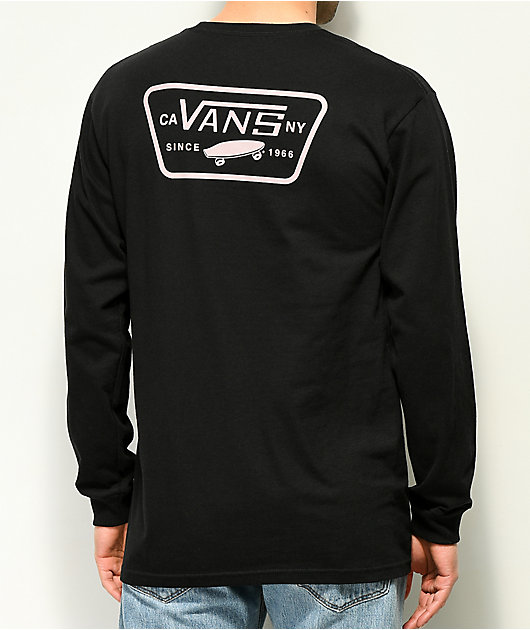 Vans Full Patch Black & Violet Long Sleeve T-Shirt