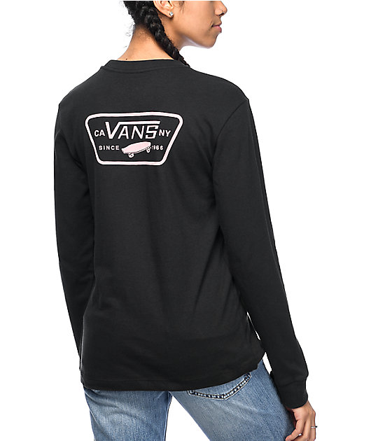 pink and black vans shirt