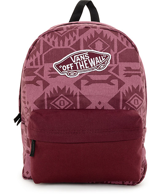 burgundy vans bag