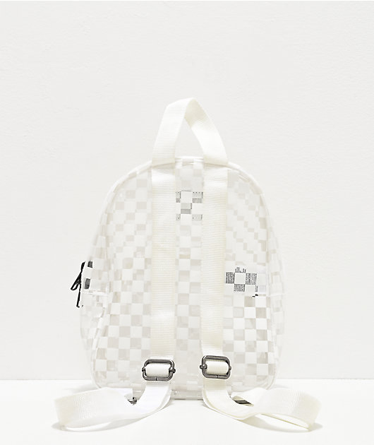 vans clear checkered backpack