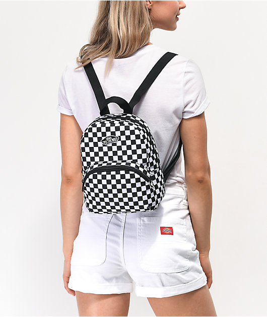 vans mini checkered backpack