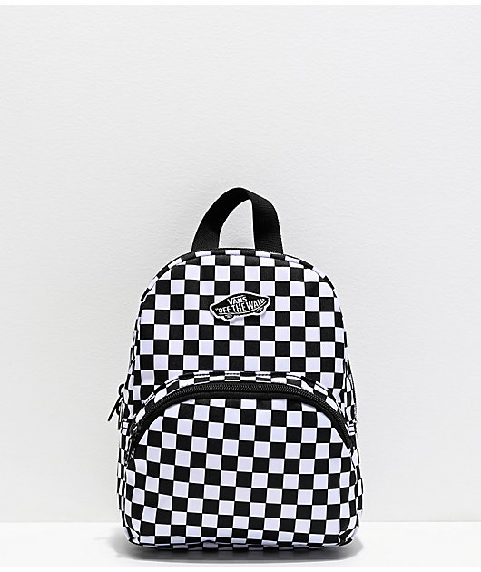 vans backpack black checkered