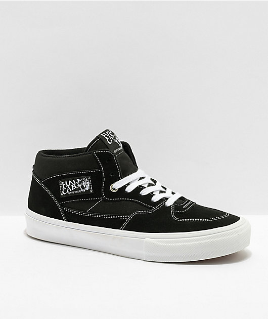 Vans Half Cab Black & White Skate Shoes | Zumiez