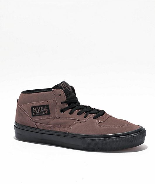 Vans Half Cab Taupe & Black Skate Shoes | Zumiez