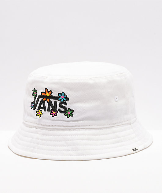 Vans Hankley sombrero de cubo blanco floral حب الشباب العقدي
