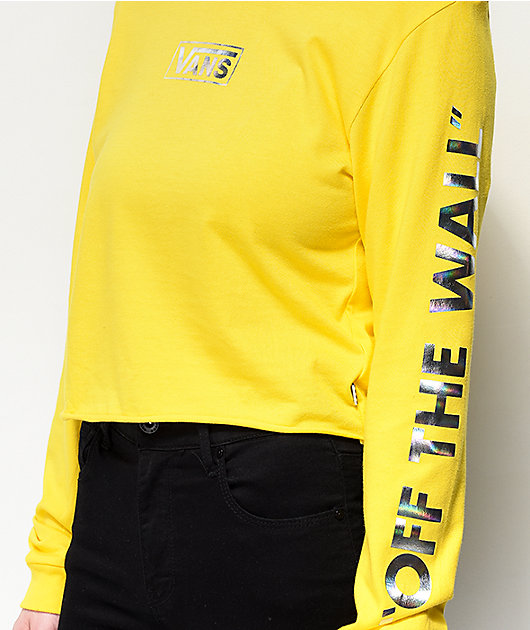vans yellow crop top