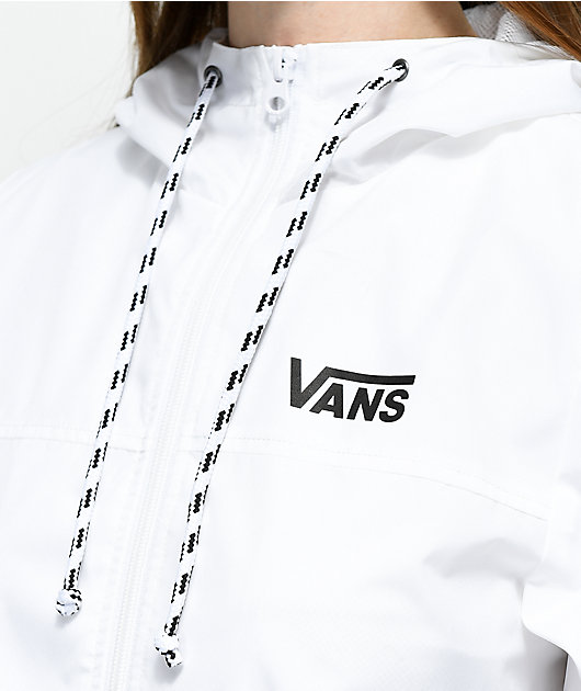 vans kastle mte white checker windbreaker jacket