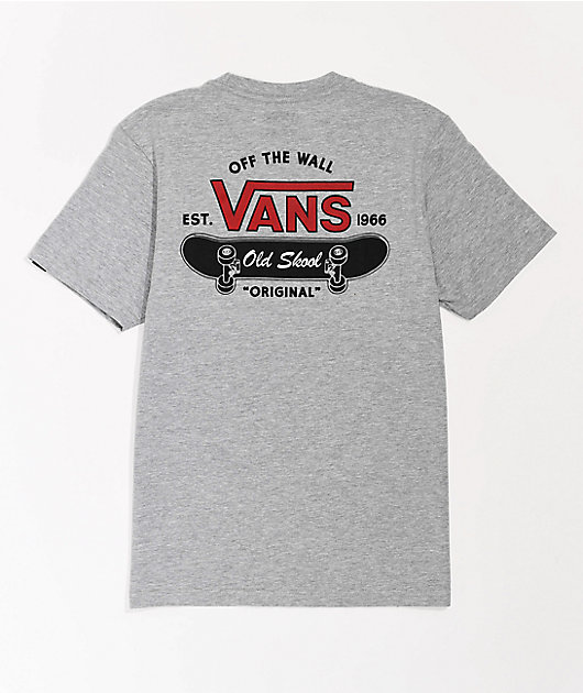Sheet Custodian exempt Vans Kids' Old Skool Complete Grey T-Shirt