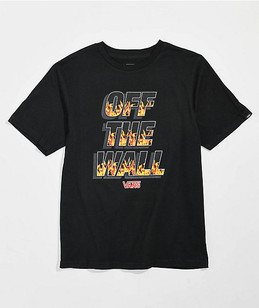 Vans Kids Digi Flames Black T-Shirt