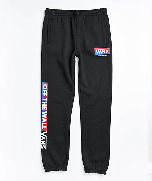 Vans Kids Easy Logo Black Jogger Sweatpants Zumiez