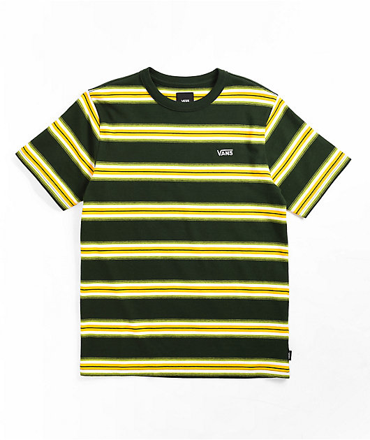 Vans Kids Mesa Verde Green & Yellow Stripe T-Shirt | Zumiez