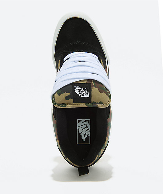 Vans Knu Skool Black & Camo Skate Shoes