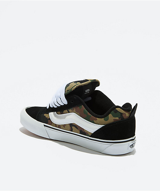 Vans Knu Skool Black & Camo Skate Shoes