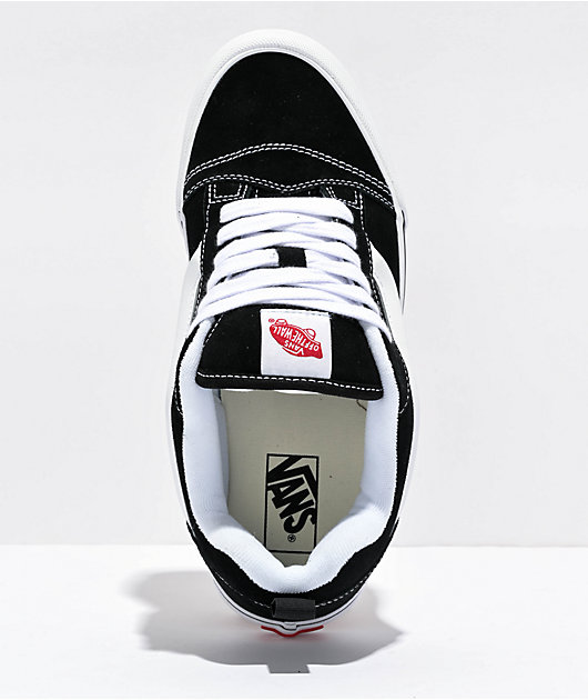 Vans Knu Skool Black White Skate Shoes