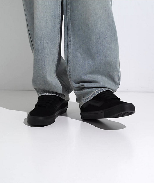 Vans Knu Skool Black Mono Skate Shoes video