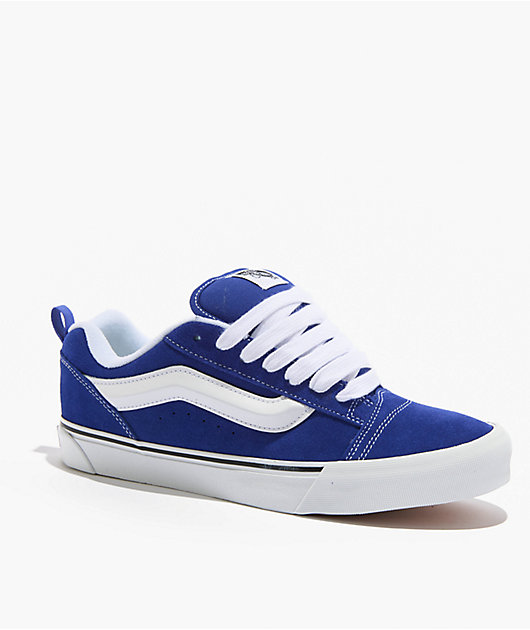 Vans Knu Skool Blue White Skate Shoes Zumiez