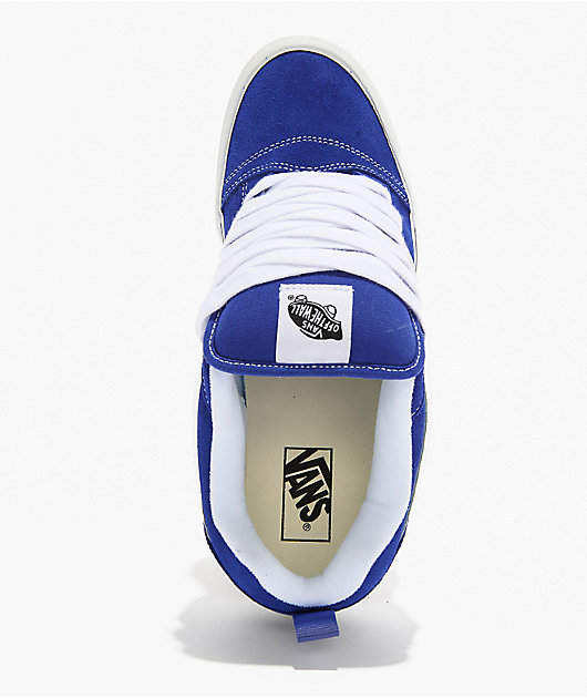 Vans Knu Skool Blue & White Skate Shoes | Zumiez