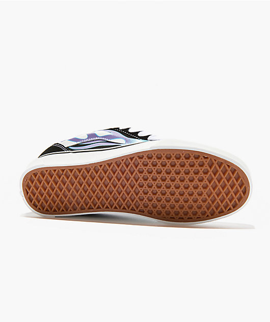 Vans Knu Skool Flame Black & Blue Skate Shoes