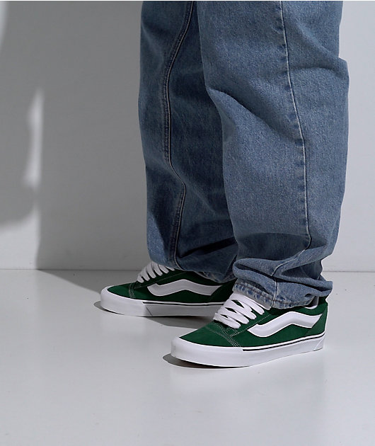 スケートボード VANS kun school green Vans Knu Skool Green & White Skate Shoes | Zumiez