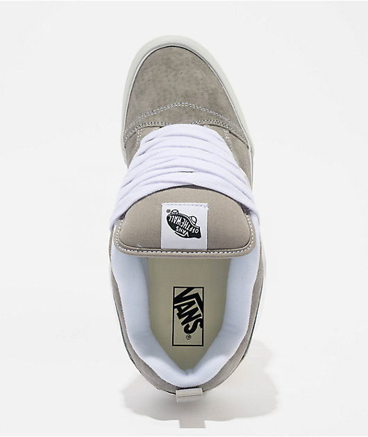 Vans Knu Skool Grey & White Skate Shoes