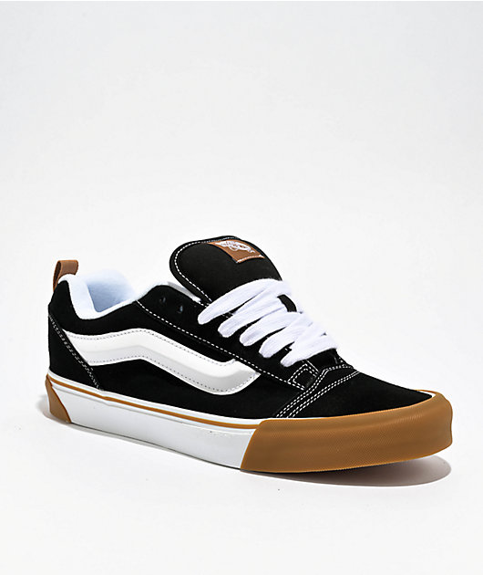 Vans Knu Skool Gum Bumper Black Shoes | Zumiez