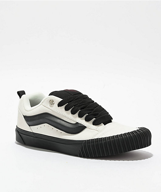Vans Knu Skool In The Shadows White & Black Skate Shoes | Zumiez