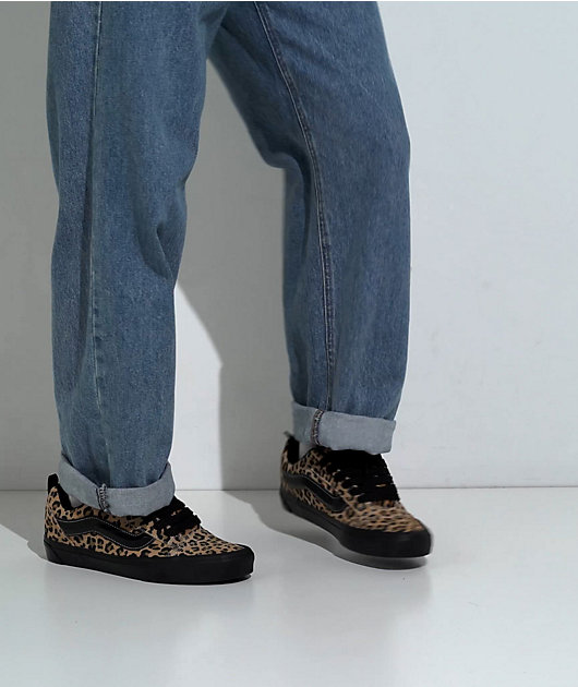 Vans Knu Skool Leopard & Black Skate Shoes