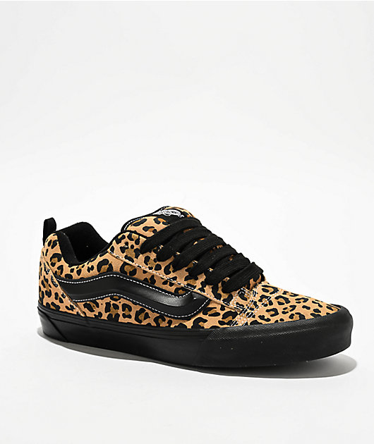 Vans Knu Skool Leopard Black Skate Shoes Zumiez