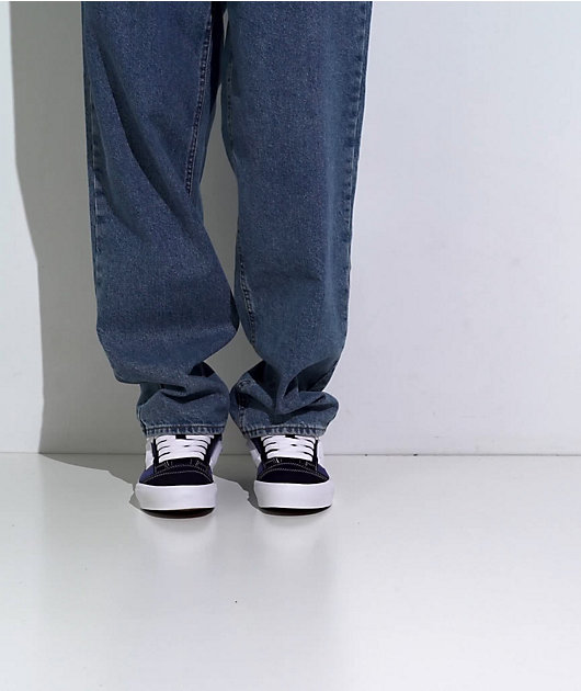 スケートボード VANS Knu Skool 27cm Navy Vans Knu Skool Navy Blue Skate Shoes | Zumiez