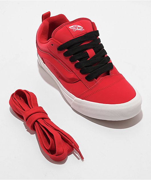Vans Knu Skool Red & Black Skate Shoes | Zumiez