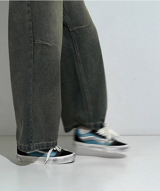【VANS】 ★ スニーカー ★ WAVE WASHED KNU SKOOL ★ BLUE Knu Skool Shoe in Wave Washed Blue / Black | Vans