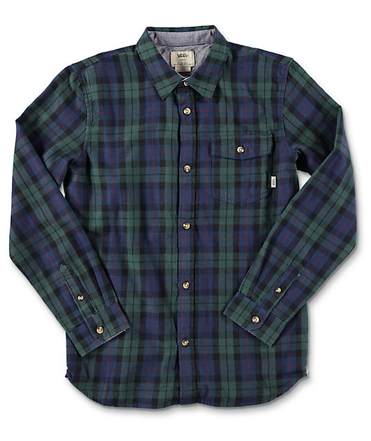 vans green flannel