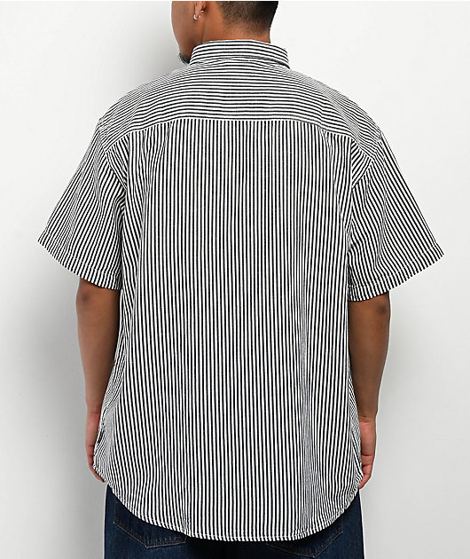 Vans Lawson White Stripe Short Sleeve Shirt | Zumiez