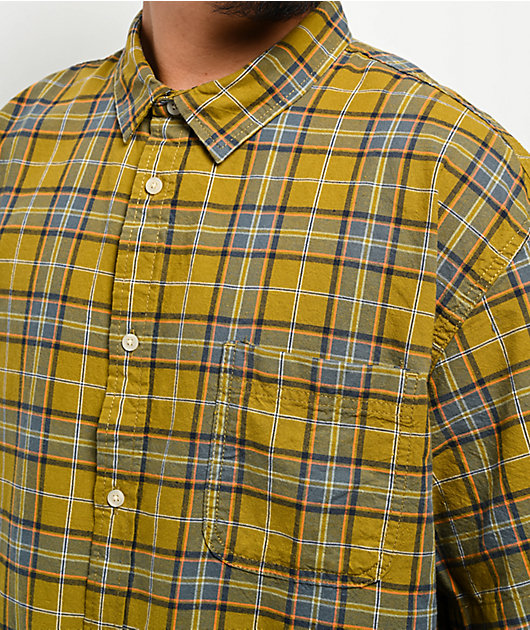 Vans Lawson Yellow Plaid Short Sleeve Shirt | Zumiez