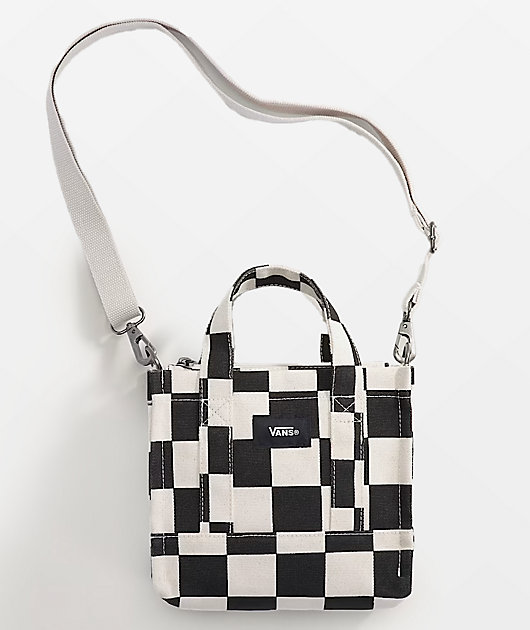 Vans Lil Pergs White & Black Checker Mini Tote Bag