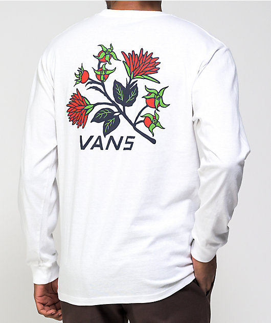 Low Point Floral White Long Sleeve T-Shirt | Zumiez
