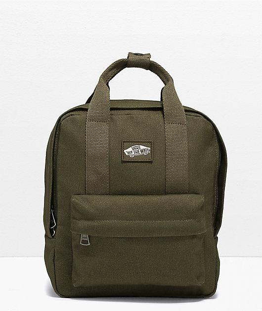 dark green leaf mini backpack Vans Lowkey Grape Leaf Mini Backpack