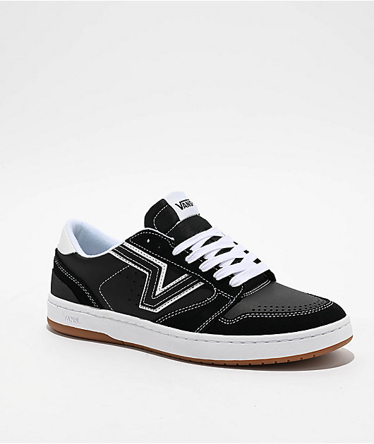 Vans Lowland 2.0 Black & White Skate Shoes | Zumiez