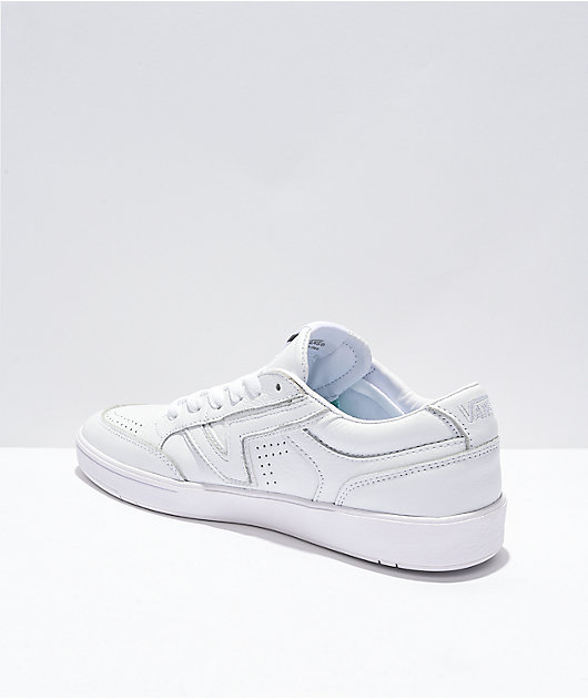 Vans Lowland ComfyCush Leather White Skate Shoes