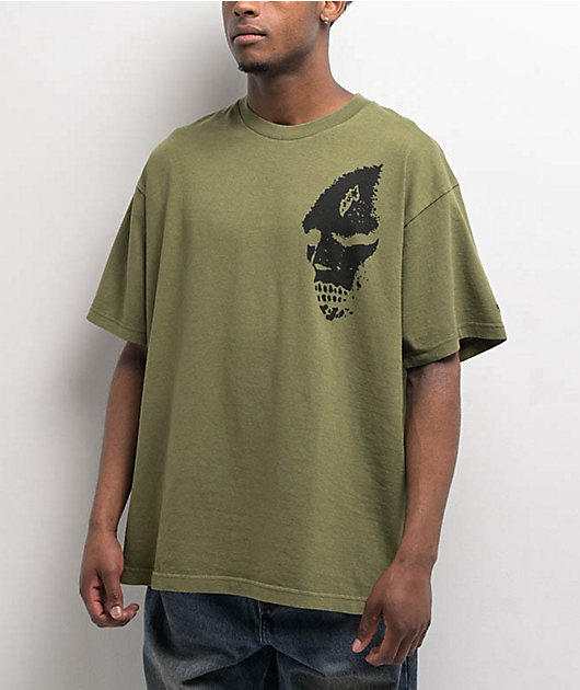 Vans Mike Gigliotti Skull Grape Leaf Green T-Shirt | Zumiez